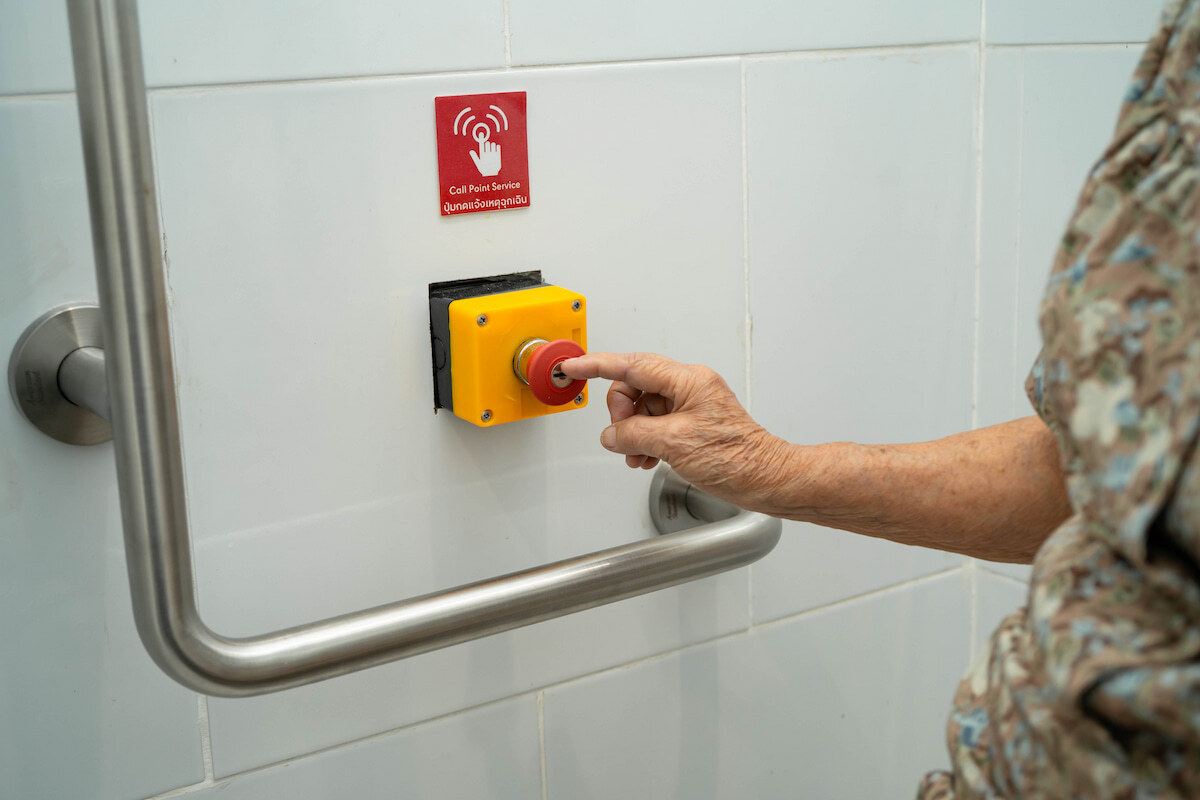 Emergency Call Button in Bathroom