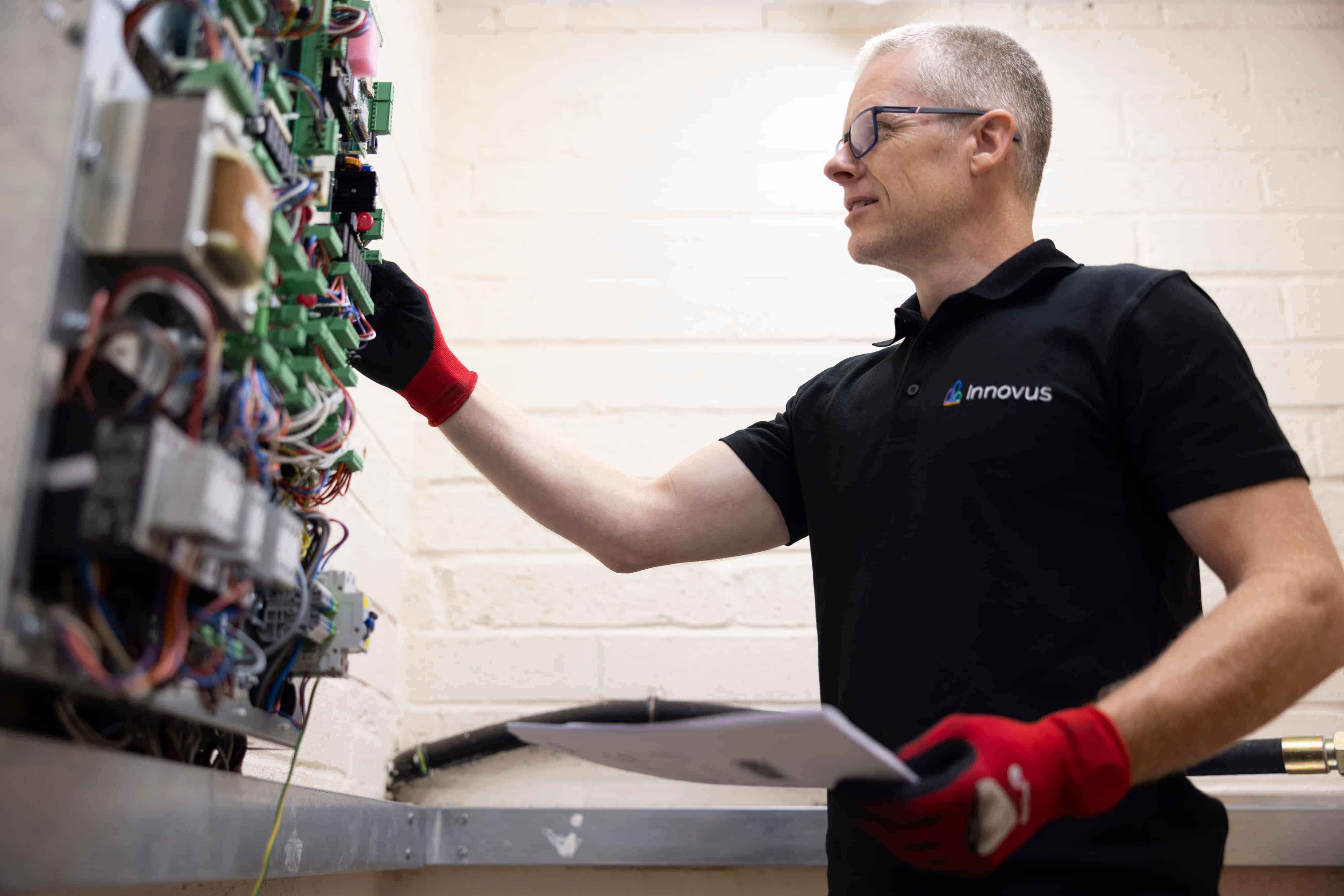 electrician working on control panel-1