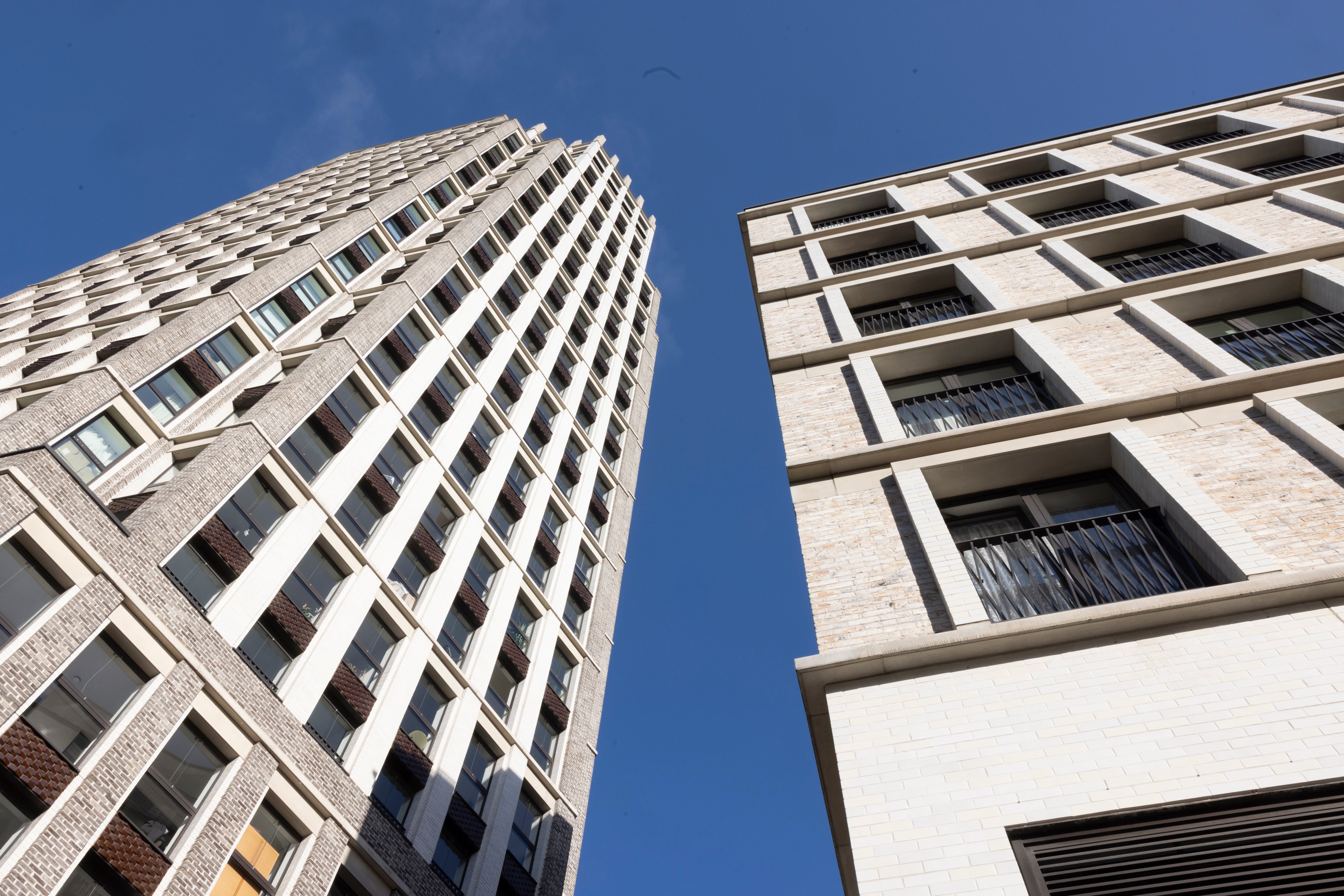 modern architectural landscape skyward view-1